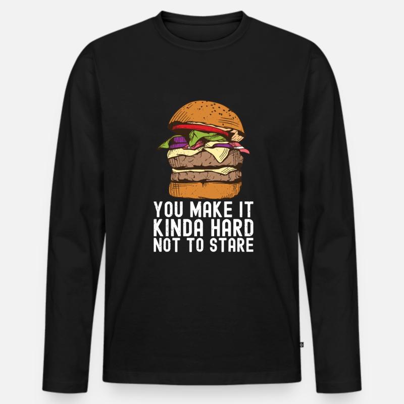 Hamburger - Männer Premium Bio Langarmshirt - Schwarz