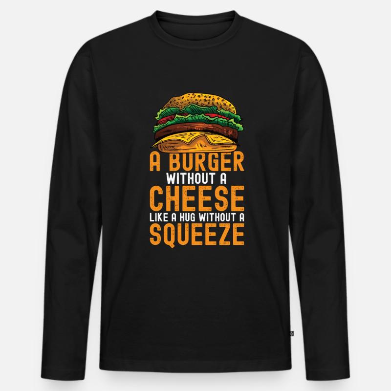Hamburger - Männer Premium Bio Langarmshirt - Schwarz