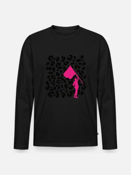 Farbschutz - Männer Premium Bio Langarmshirt - Schwarz