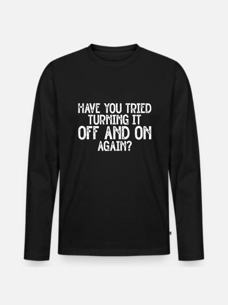 Computerreparaturtechnologie -Support -Technologie - Männer Premium Bio Langarmshirt - Schwarz