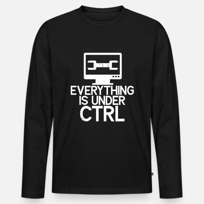 Computerreparaturtechnologie -Support -Technologie - Männer Premium Bio Langarmshirt - Schwarz
