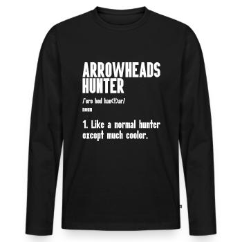 Pfeilspitzenjagd Artefakte Bogenschießen - Männer Premium Bio Langarmshirt - Schwarz - Vorne - Nico (187cm)