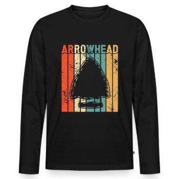 Pfeilspitzenjagd Artefakte Bogenschießen - Männer Premium Bio Langarmshirt - Schwarz - Vorne - Nico (187cm)