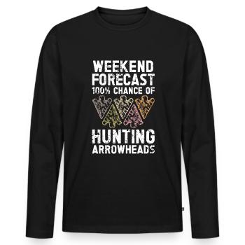Pfeilspitzenjagd Artefakte Bogenschießen - Männer Premium Bio Langarmshirt - Schwarz - Vorne - Nico (187cm)