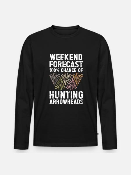 Arrowhead Hunting Artifacts Archery - Men's Premium Organic Long Sleeve Shirt - black