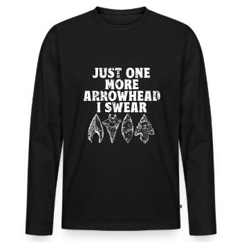 Pfeilspitzenjagd Artefakte Bogenschießen - Männer Premium Bio Langarmshirt - Schwarz - Vorne - Nico (187cm)