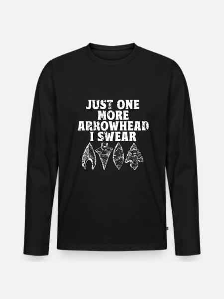 Arrowhead Hunting Artifacts Archery - Men's Premium Organic Long Sleeve Shirt - black
