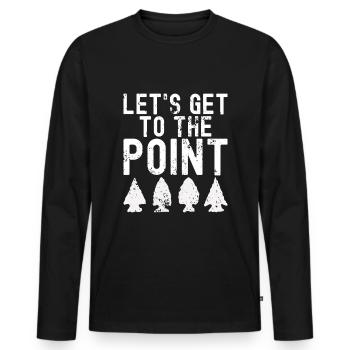 Pfeilspitzenjagd Artefakte Bogenschießen - Männer Premium Bio Langarmshirt - Schwarz - Vorne - Nico (187cm)