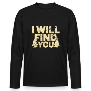 Pfeilspitzenjagd Artefakte Bogenschießen - Männer Premium Bio Langarmshirt - Schwarz - Vorne - Nico (187cm)