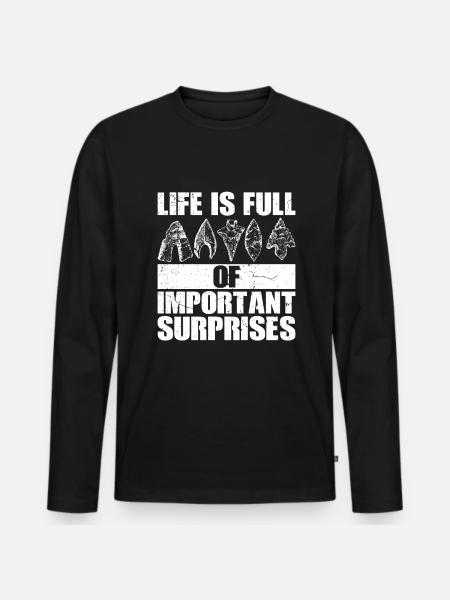Arrowhead Hunting Artifacts Archery - Men's Premium Organic Long Sleeve Shirt - black