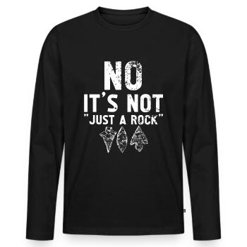 Pfeilspitzenjagd Artefakte Bogenschießen - Männer Premium Bio Langarmshirt - Schwarz - Vorne - Nico (187cm)