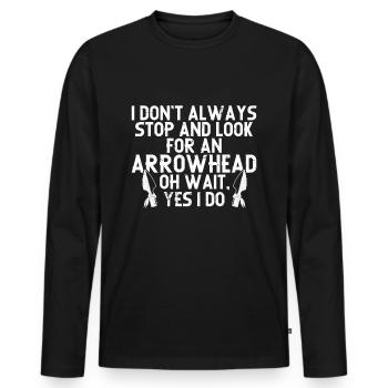 Pfeilspitzenjagd Artefakte Bogenschießen - Männer Premium Bio Langarmshirt - Schwarz - Vorne - Nico (187cm)