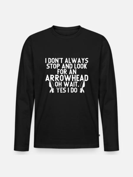 Arrowhead Hunting Artifacts Archery - Men's Premium Organic Long Sleeve Shirt - black