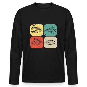 Pfeilspitzenjagd Artefakte Bogenschießen - Männer Premium Bio Langarmshirt - Schwarz - Vorne - Nico (187cm)