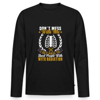 Rad Tech Radiologie Hommes Femmes Radiographe - T-shirt manches longues Premium bio Homme - noir - Devant - Nico (187cm)
