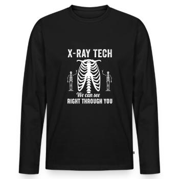 Rad Tech Radiologie Hommes Femmes Radiographe - T-shirt manches longues Premium bio Homme - noir - Devant - Nico (187cm)
