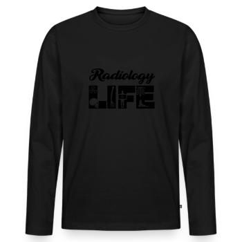 Rad Tech Radiologie Hommes Femmes Radiographe - T-shirt manches longues Premium bio Homme - noir - Devant - Nico (187cm)