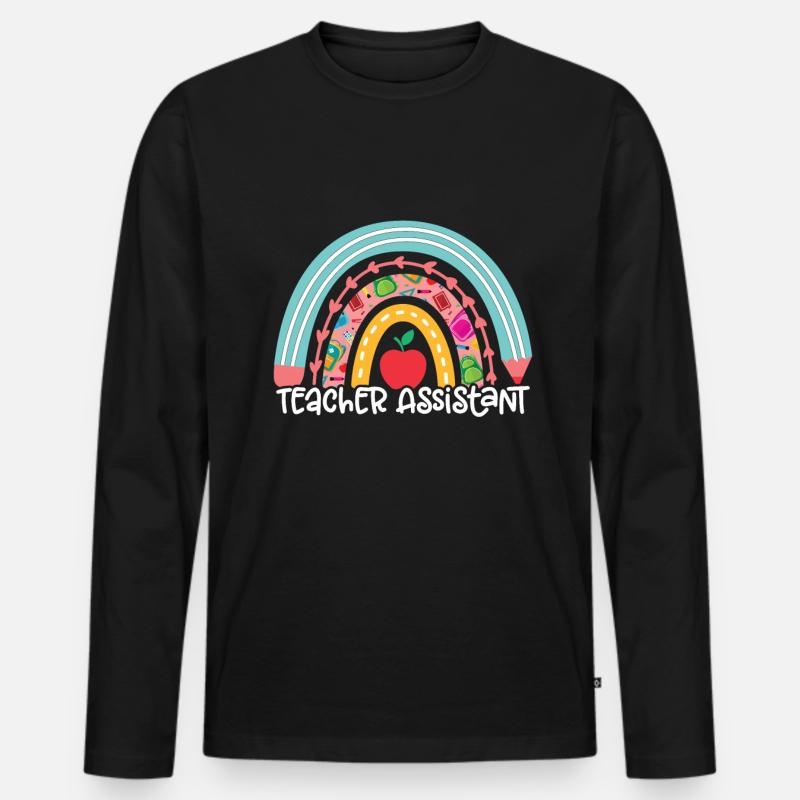 Lehrer -Assistenten Schulleiter Unterricht - Männer Premium Bio Langarmshirt - Schwarz