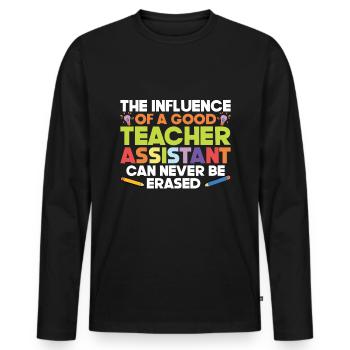 Teacher -Assistant Headmaster Teaching - Men's Premium Organic Long Sleeve Shirt - black - Front - Nico (187cm)