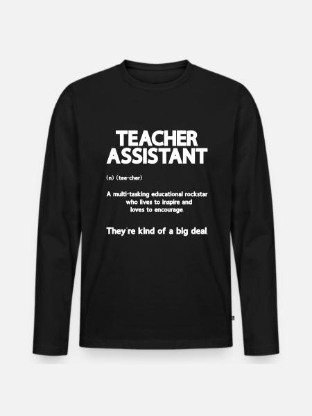 Teacher -Assistant Headmaster Teaching - Men's Premium Organic Long Sleeve Shirt - black