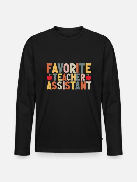 Teacher -Assistant Headmaster Teaching - Men's Premium Organic Long Sleeve Shirt - black