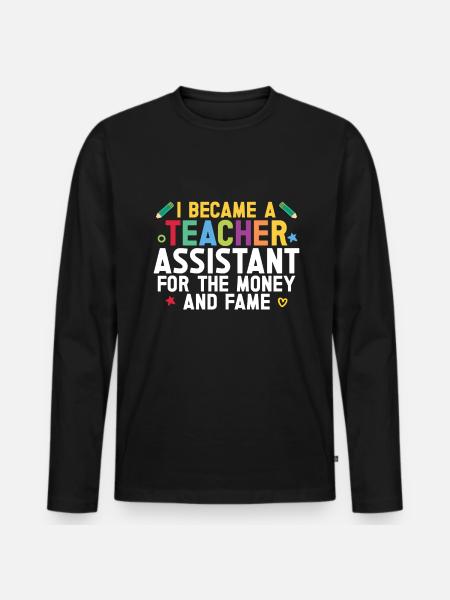 Teacher -Assistant Headmaster Teaching - Men's Premium Organic Long Sleeve Shirt - black