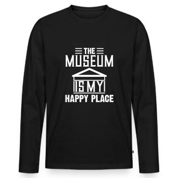 Musée Funny Design Musées - T-shirt manches longues Premium bio Homme - noir - Devant - Nico (187cm)