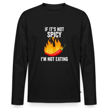 Chilli Spicy Pepper Hot Chili Food Chilli - Men's Premium Organic Long Sleeve Shirt - black - Front - Nico (187cm)