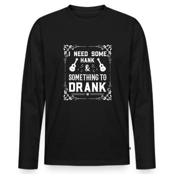 Liebe Country Musik Design Zitat Country Musik - Männer Premium Bio Langarmshirt - Schwarz - Vorne - Nico (187cm)