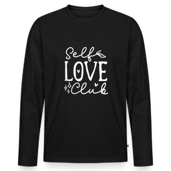 Mental Health Saying Awareness Depression - Men's Premium Organic Long Sleeve Shirt - black - Front - Nico (187cm)
