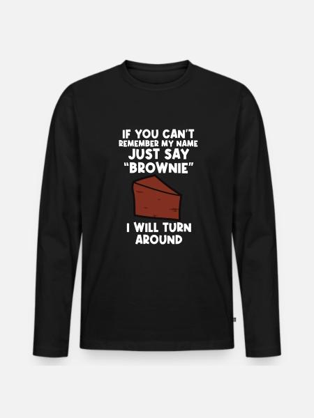 Brownies Bake Schokolade Brownie Baker - Männer Premium Bio Langarmshirt - Schwarz