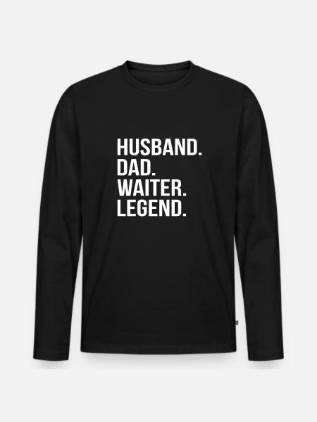 Kellnerin Barkeeper Kellner Barkeeper - Männer Premium Bio Langarmshirt - Schwarz