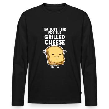 Funny Sandwich Lover Food Sandwiches - Men's Premium Organic Long Sleeve Shirt - black - Front - Nico (187cm)