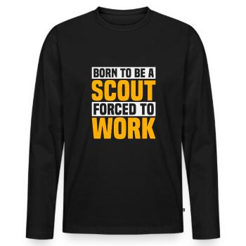 Scout Funny Scouting Camping Scouts - Men's Premium Organic Long Sleeve Shirt - black - Front - Nico (187cm)