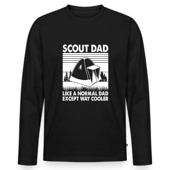 Scout Funny Scouting Camping Scouts - Men's Premium Organic Long Sleeve Shirt - black - Front - Nico (187cm)