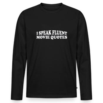Movie Lover Lustiger Film Cinema Lover Motion Picture - Männer Premium Bio Langarmshirt - Schwarz - Vorne - Nico (187cm)