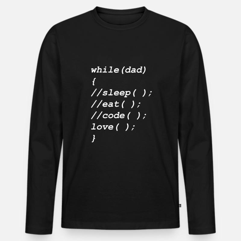 Programmer Computer Admin Coder Software Developer Men's Premium Organic Long Sleeve Shirt