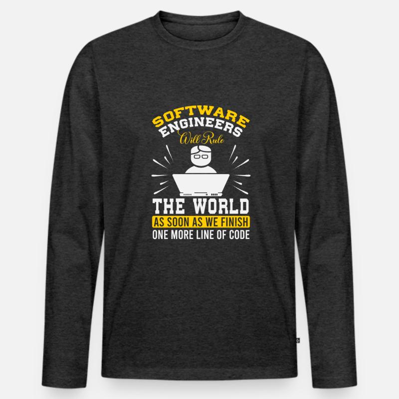 Programmer Computer Admin Coder Software Developer Men's Premium Organic Long Sleeve Shirt