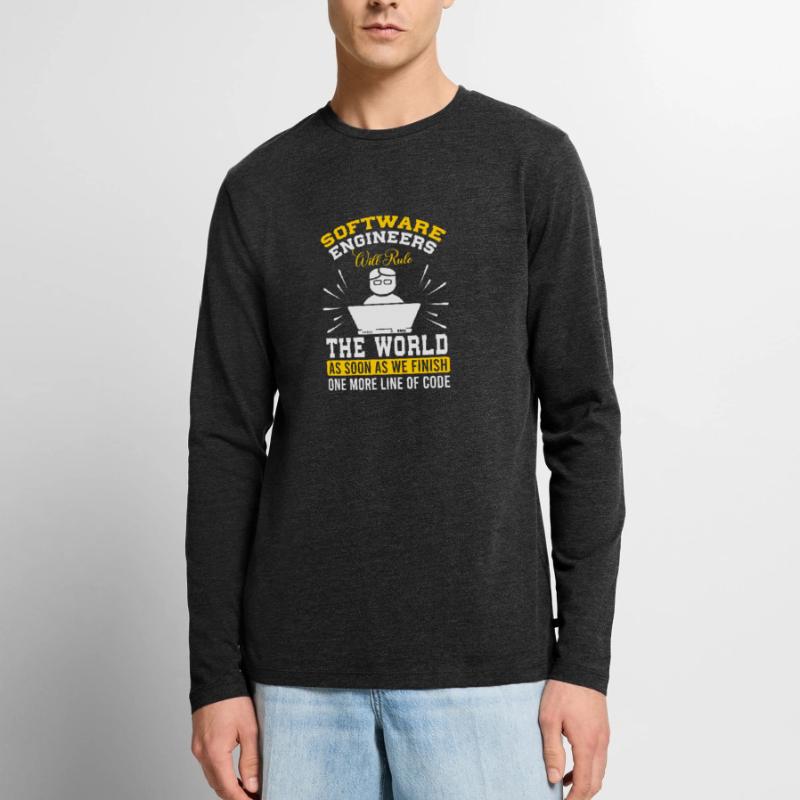 Programmer Computer Admin Coder Software Developer Men's Premium Organic Long Sleeve Shirt