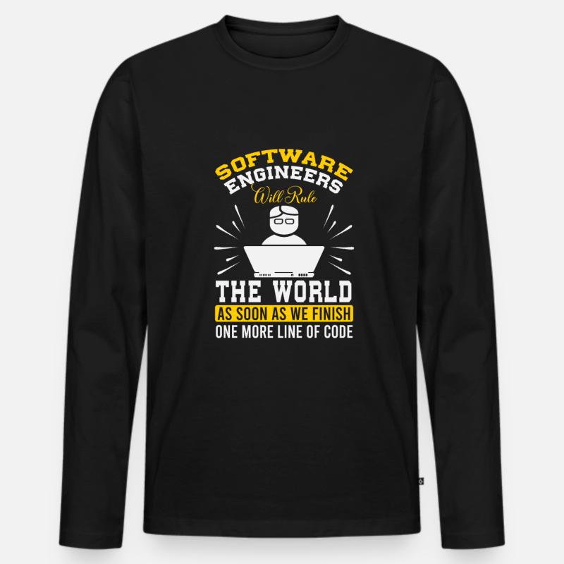 Programmer Computer Admin Coder Software Developer Men's Premium Organic Long Sleeve Shirt