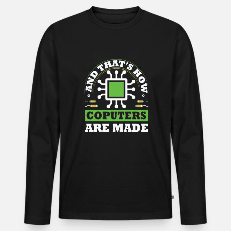 Programmer Computer Science Coder Software Men's Premium Organic Long Sleeve Shirt