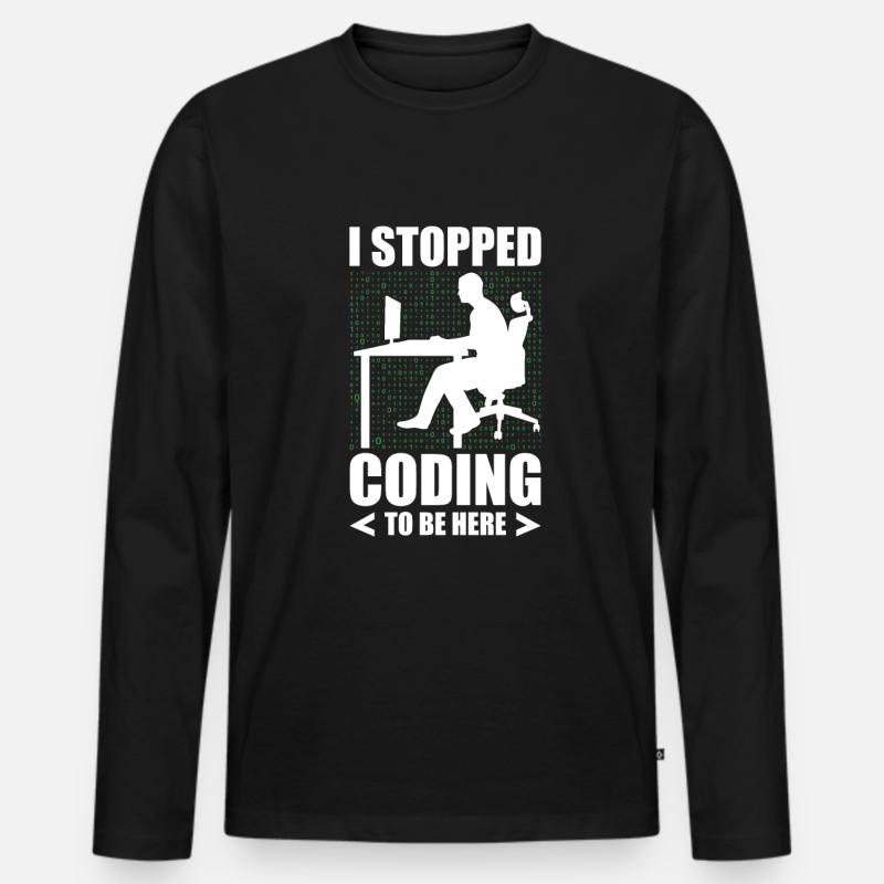 Programming Developer IT Admin Programmer Coding Men's Premium Organic Long Sleeve Shirt
