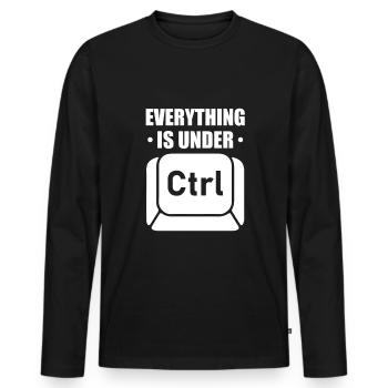 Programmierer Entwickler IT Admin Programmierer Codierung - Männer Premium Bio Langarmshirt - Schwarz - Vorne - Nico (187cm)