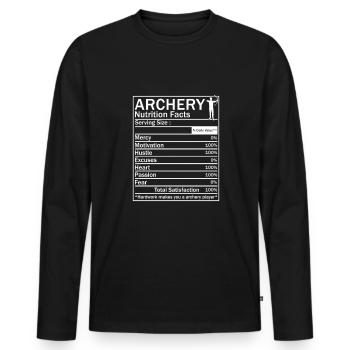 Archery Quote Archery Bow Archery Lovers Archer - Men's Premium Organic Long Sleeve Shirt - black - Front - Nico (187cm)