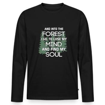 Camping Outdoor Mountain Camper Wandern Camping - Männer Premium Bio Langarmshirt - Schwarz - Vorne - Nico (187cm)