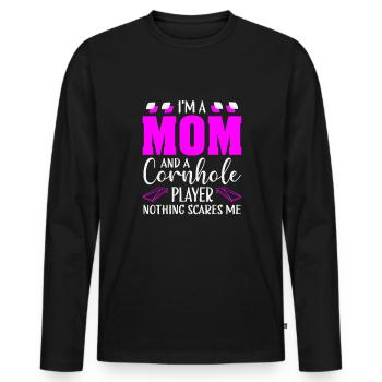 Cornhole-Spieler Cornhole-Team-Cornhole-Spiel - Männer Premium Bio Langarmshirt - Schwarz - Vorne - Nico (187cm)