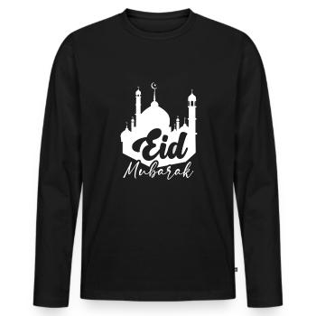 Frohes Eid Mubarak Muslim Eid al Fitr Eid al Adha - Männer Premium Bio Langarmshirt - Schwarz - Vorne - Nico (187cm)