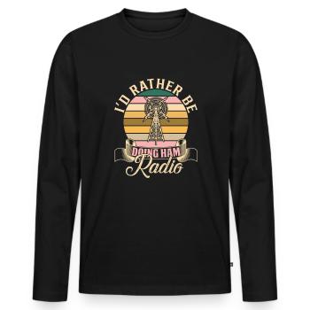 Amateurfunk Amateurfunker Amateurfunker - Männer Premium Bio Langarmshirt - Schwarz - Vorne - Nico (187cm)