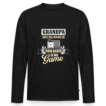 Amateurfunk Amateurfunker Amateurfunker - Männer Premium Bio Langarmshirt - Schwarz - Vorne - Nico (187cm)