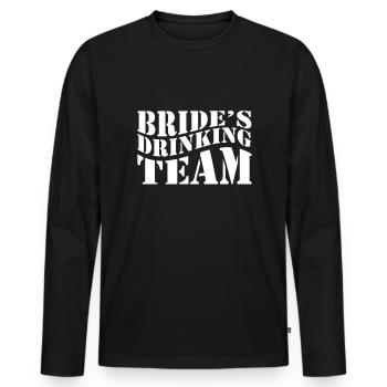 Drôle de mariage assorti à la mariée et au marié Marié - T-shirt manches longues Premium bio Homme - noir - Devant - Nico (187cm)